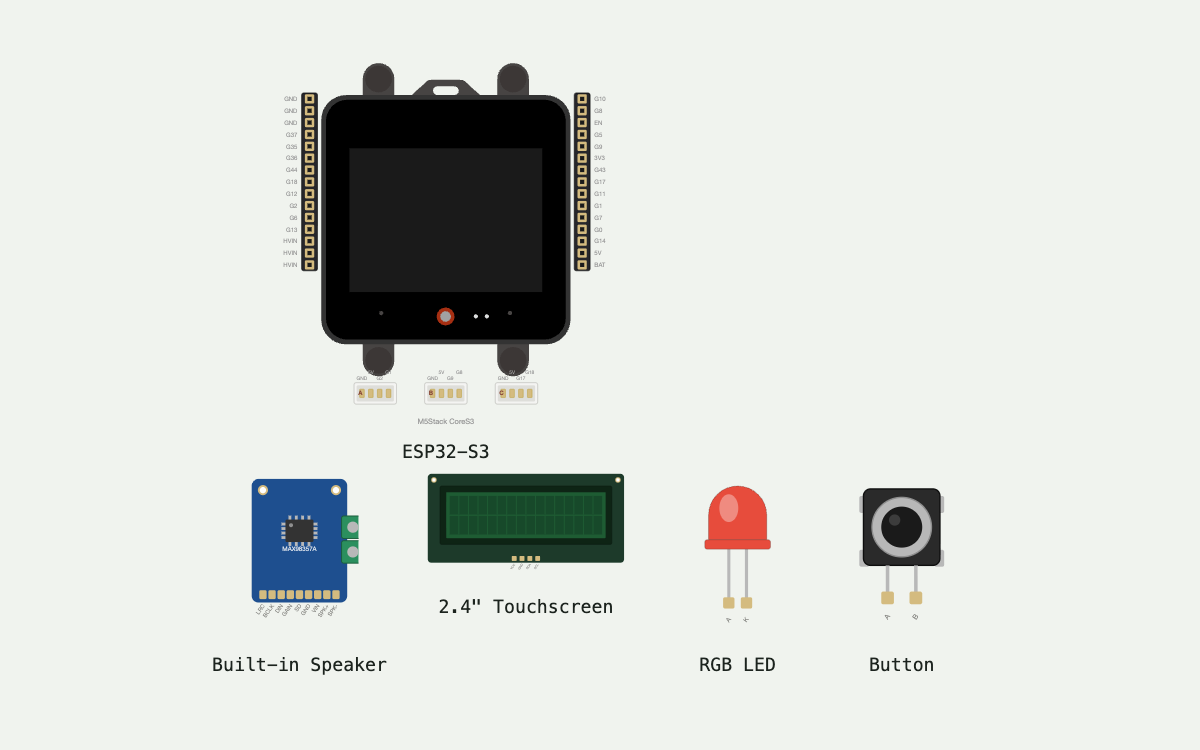 Wiring diagram for Music Player Toy